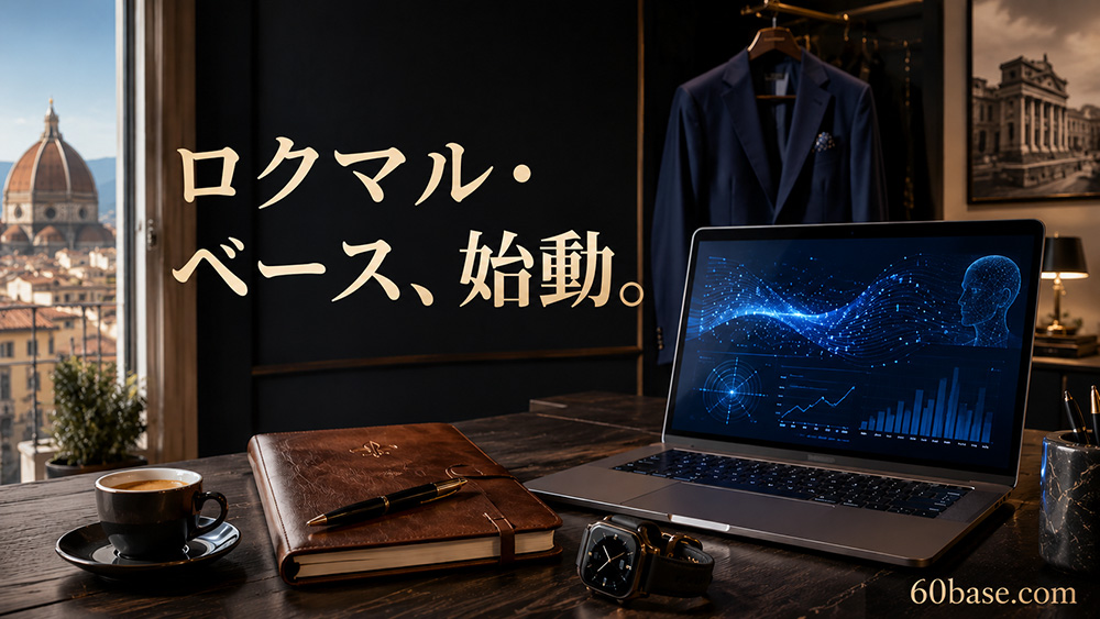 【始動】60代半ば、AIとイタリアファッションで人生を最新バージョンに更新する「ロクマル・ベース」へようこそ。